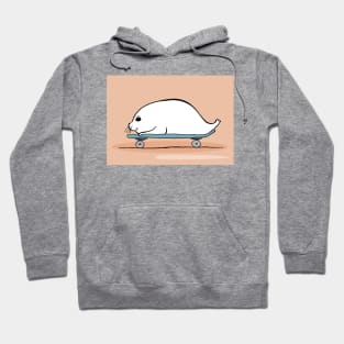 Seal on a Skateboard Hoodie